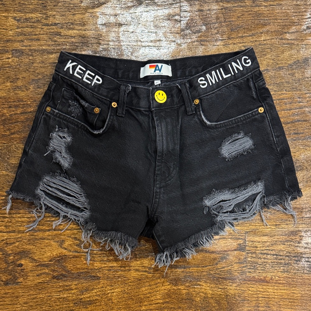 Aviator Nation Distressed Denim Women's Shorts